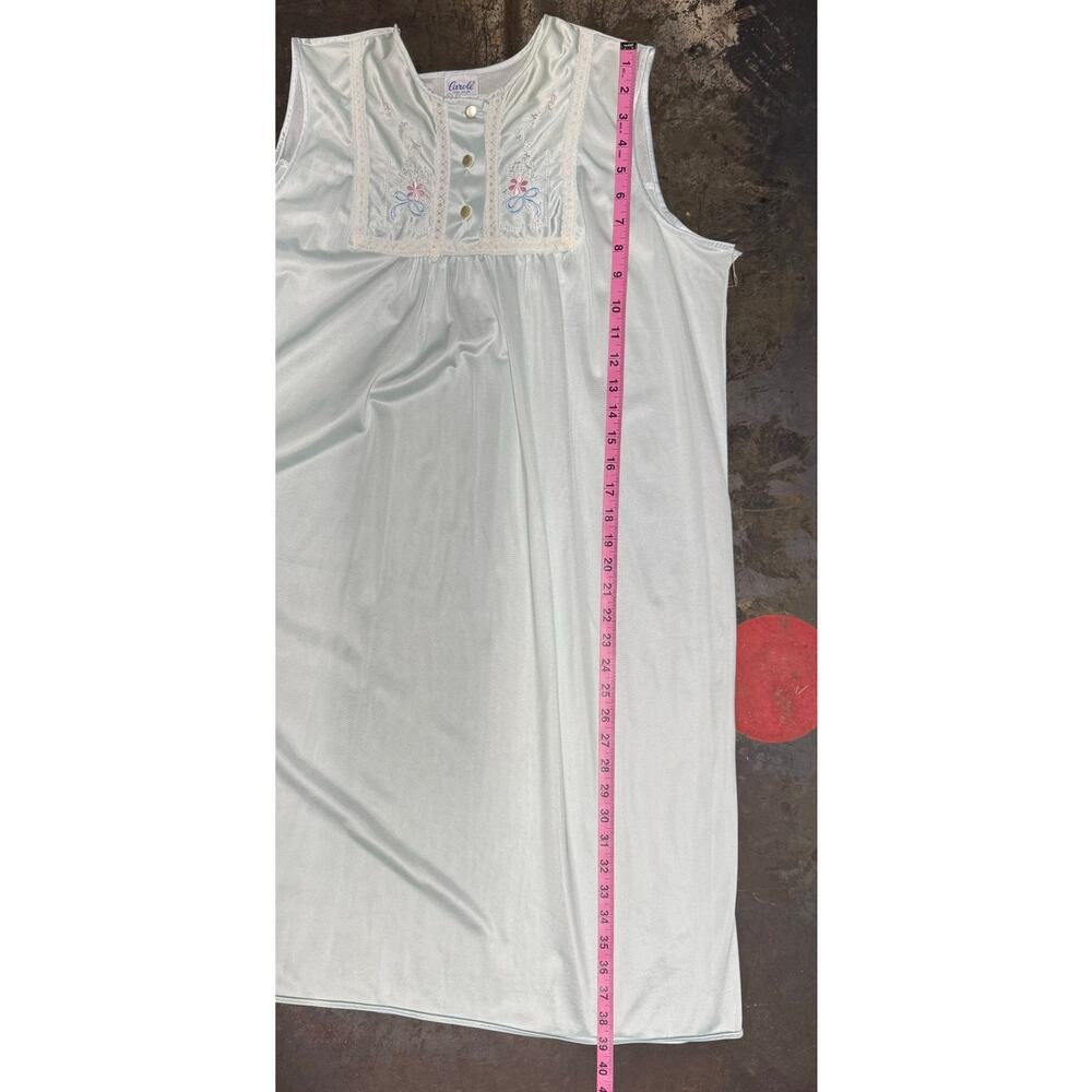 Vintage Slip Dress Lace Embroidered Floral Babydoll Romantic Coquette Nightie L - Picture 10 of 11